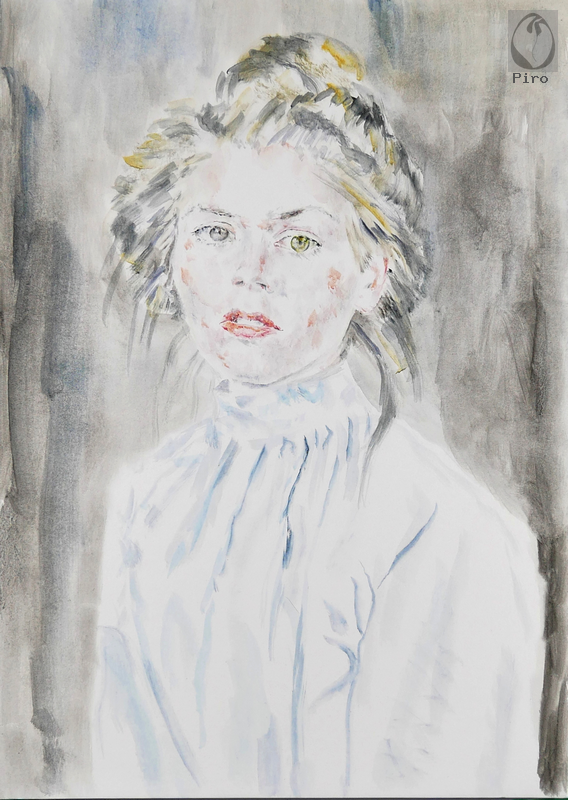 oil on paper - olio su carta di Piro